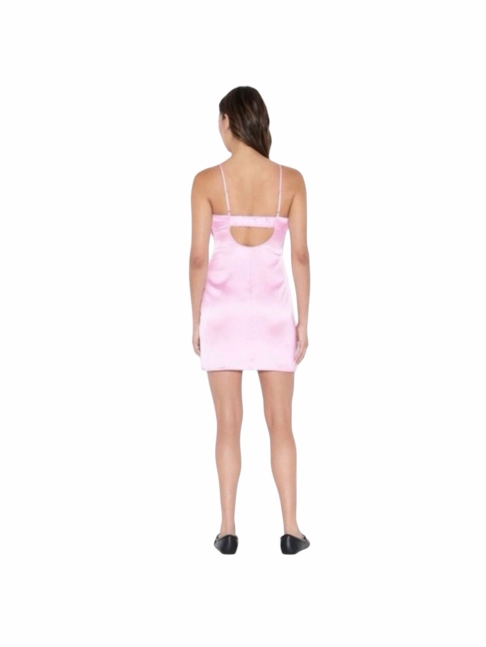 NWT Wild Fable Light Pink Satin Bow Mini A-Line Cocktail Party Dress Medium - Picture 6 of 6